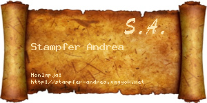 Stampfer Andrea névjegykártya